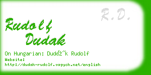 rudolf dudak business card